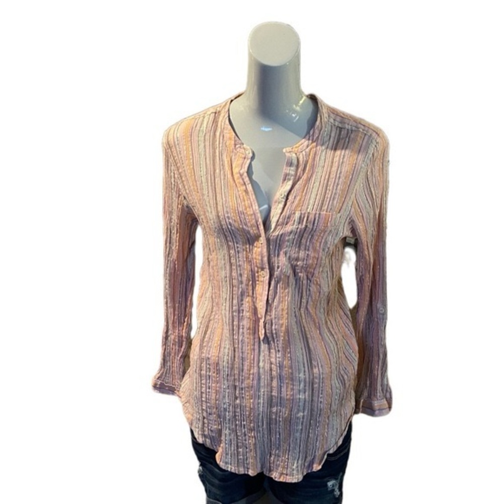 💚 3/$15 Lucky Brand Multicolor Striped Blouse H